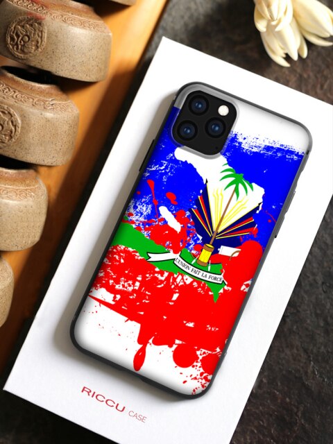 Vintage Haiti Haitian Flag Phone Case For iphone 12 pro max 11 pro XS MAX 8 7 6 6S Plus X 5S SE 2020 XR case