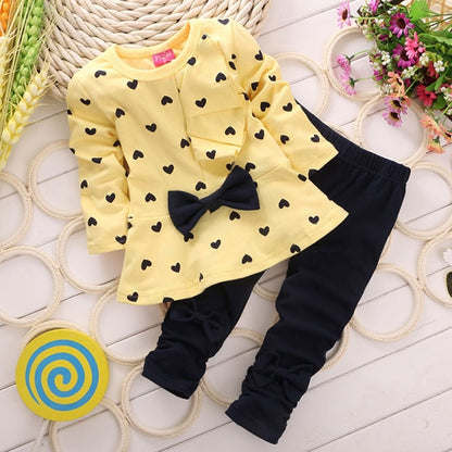 Baby Girls Thinner Spring Autumn T Shirt Leggings Pants Clothes Sets For 1-3Yrs Infant Outfits Toddler Kids Cute Suits Pajamas