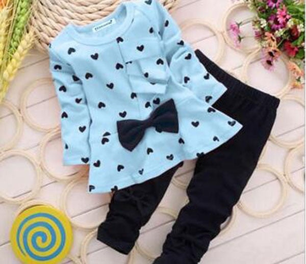 Baby Girls Thinner Spring Autumn T Shirt Leggings Pants Clothes Sets For 1-3Yrs Infant Outfits Toddler Kids Cute Suits Pajamas