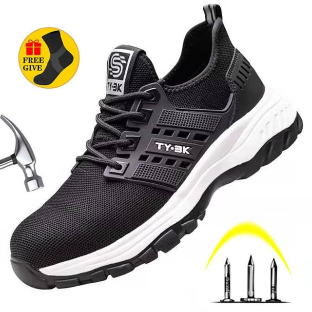 2021 lightweight and comfortable sport fashion safeti work shoes steel toe security boots brand safety shoes for men women