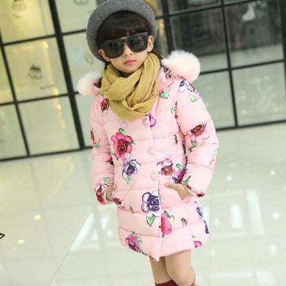 5 6 8 10 12 Years Old Young Girls Warm Coat Winter Parkas Outerwear Teenage Outdoor Outfit Children Kids Girls Fur Hooded Jacket