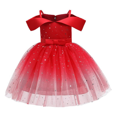 Baby Girls Flower Striped Dress For Girls Floral Wedding Party Dresses Kids Princess Christmas Dress Children Girls Clothing