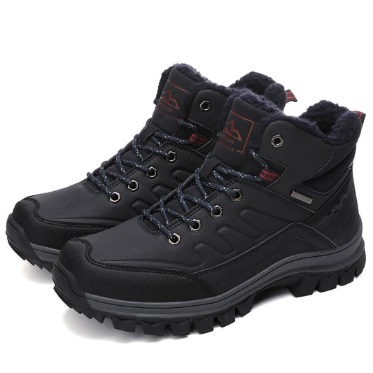 Winter Boots Ankle Boots Men Male Sneakers Genuine Leather Winter Boots for Men Hiking Lace Up