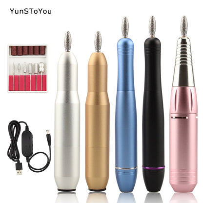 Electric Nail Drill Machine 35000 RPM Manicure Machine Set USB Portable Nail Drill Pen for Manicure Gel File Nail Salon Tool