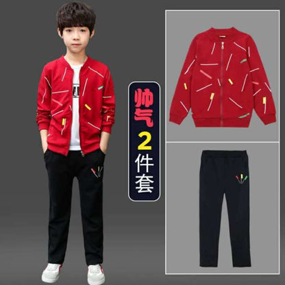 Big Boys Clothes Set Autumn Winter Cotton Cartoon 3pcs Baby The Boy Tracksuit Children's Casual Suit Kids Clothing Set