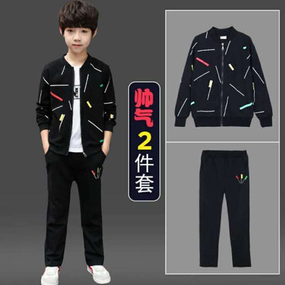 Big Boys Clothes Set Autumn Winter Cotton Cartoon 3pcs Baby The Boy Tracksuit Children's Casual Suit Kids Clothing Set