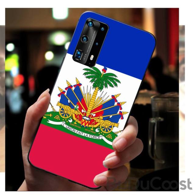 Vintage Haiti Haitian Flag Phone Case for huawei p30 lite pro p20 lite p10 p smart plus z 2019 2018