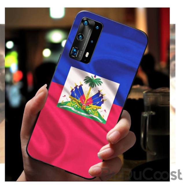 Vintage Haiti Haitian Flag Phone Case for huawei p30 lite pro p20 lite p10 p smart plus z 2019 2018