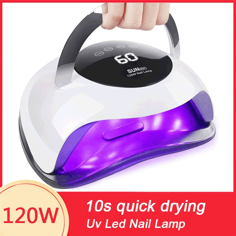 LED UV Nail Lamp For Drying Gel Varnish 10s Fast Drying Lamp Nail Led Dryer For Nails Manicure Tools With Timer And Smart Sensor