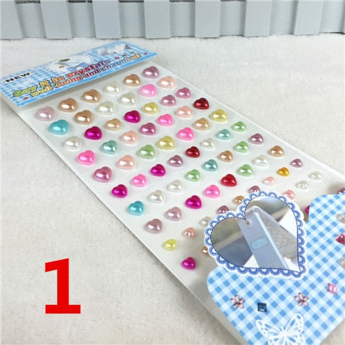 Scrapbook sticker Many Styles Mixed Color Acrylic Rhinestone Crystal 3D Baby Kids boys girls DIY Cute Children toys Stickers