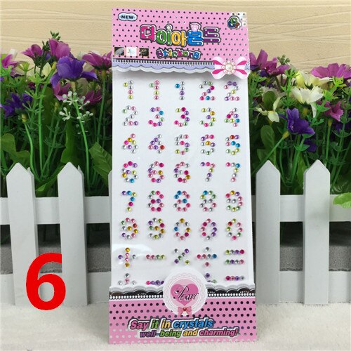 Scrapbook sticker Many Styles Mixed Color Acrylic Rhinestone Crystal 3D Baby Kids boys girls DIY Cute Children toys Stickers