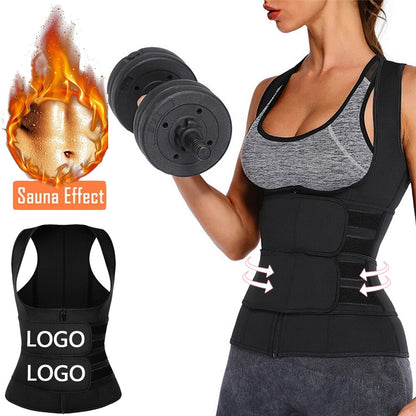 SURE YOU LIKE Women High Waist Trainer Body Shapewear Gather Chest Back Up Neoprene Fitness Slimming Sports Fat Burning Corset