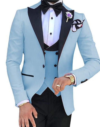 TPSAADE Mens's 3 Pieces Suits for Men Custom Made Terno Slim Groom Custom  Wedding Men Suit Masculino (Jacket+Pant+Vest+Tiebow)