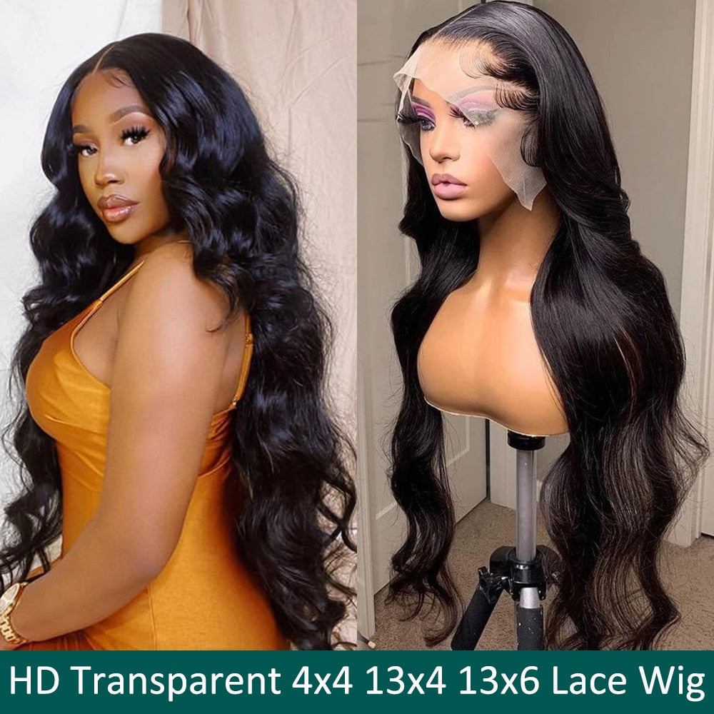 HD Transparent Body Wave Lace Front Wigs For Black Women Human Hair 13x4 13x6 Raw Indian Hair Loose Body Wave Lace Frontal Wig