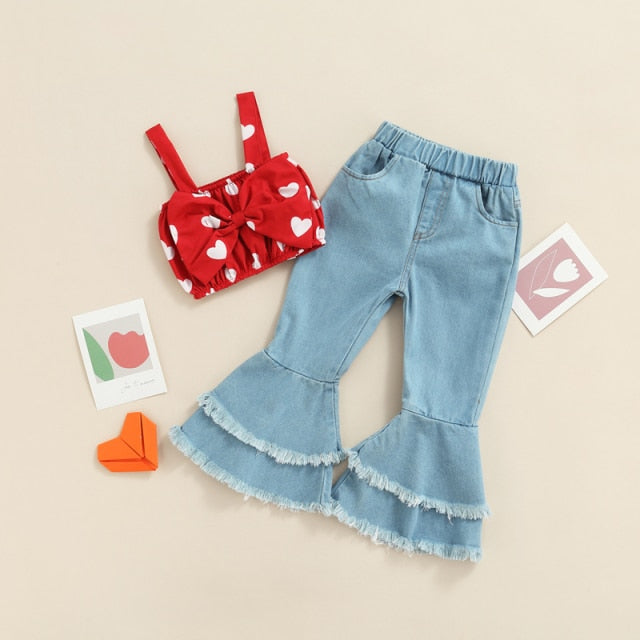 3Pcs Summer Girl Baby Kids Clothes Off-shoulder Ruffles T-shirt Top Shorts Princess Belt Skirt Party Outfits Hot Sale 1-5T