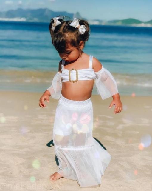 3Pcs Summer Girl Baby Kids Clothes Off-shoulder Ruffles T-shirt Top Shorts Princess Belt Skirt Party Outfits Hot Sale 1-5T