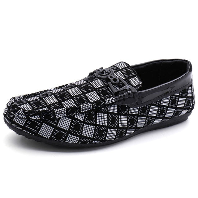 Topvivi loafers men causal Breathable Comfortable Lightweight Soft slip on Men Shoes gingham Men&#39;s Sneakers fashion italian