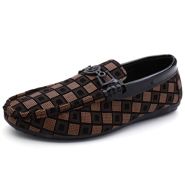 Topvivi loafers men causal Breathable Comfortable Lightweight Soft slip on Men Shoes gingham Men&#39;s Sneakers fashion italian