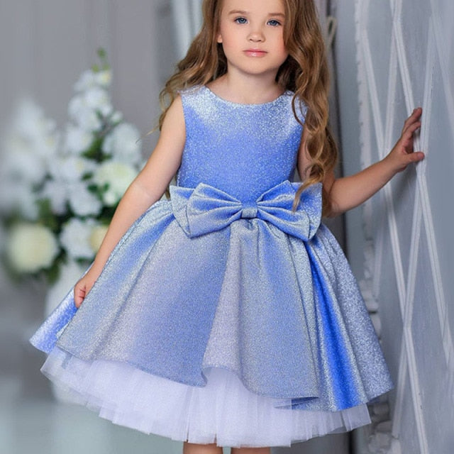 Embroidery Silk Princess Dress for Baby Girl Flower Elegant Girls Dresses Winter Party Christmas Halloween Kids Dresses Clothes