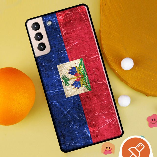 Haiti Haitian Flag For Samsung Galaxy S22 Ultra S9 S10 Note 10 Plus Note 20 S21 Ultra S20 FE Case Phone Cover