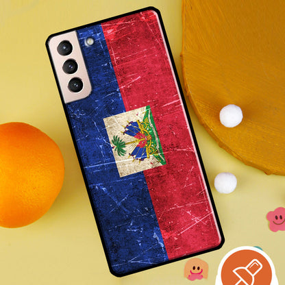 Haiti Haitian Flag For Samsung Galaxy S22 Ultra S9 S10 Note 10 Plus Note 20 S21 Ultra S20 FE Case Phone Cover